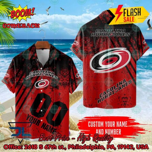 NHL Carolina Hurricanes Personalized Name And Number Hawaiian Shirt