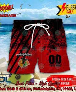 NHL Chicago Blackhawks Personalized Name And Number Hawaiian Shirt