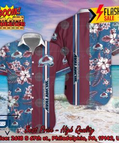 NHL Colorado Avalanche Floral Personalized Name Hawaiian Shirt