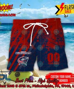 NHL Columbus Blue Jackets Personalized Name And Number Hawaiian Shirt