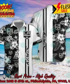 NHL Los Angeles Kings Floral Personalized Name Hawaiian Shirt