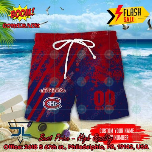 NHL Montreal Canadiens Personalized Name And Number Hawaiian Shirt