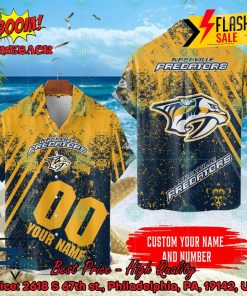 NHL Nashville Predators Personalized Name And Number Hawaiian Shirt