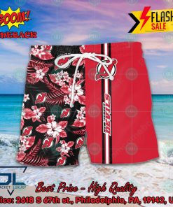 NHL New Jersey Devils Floral Personalized Name Hawaiian Shirt