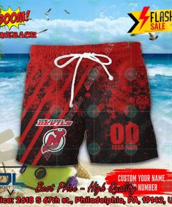 NHL New Jersey Devils Personalized Name And Number Hawaiian Shirt