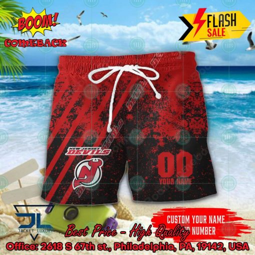 NHL New Jersey Devils Personalized Name And Number Hawaiian Shirt