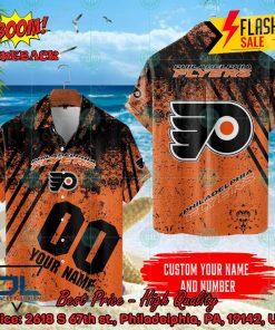 NHL Philadelphia Flyers Personalized Name And Number Hawaiian Shirt