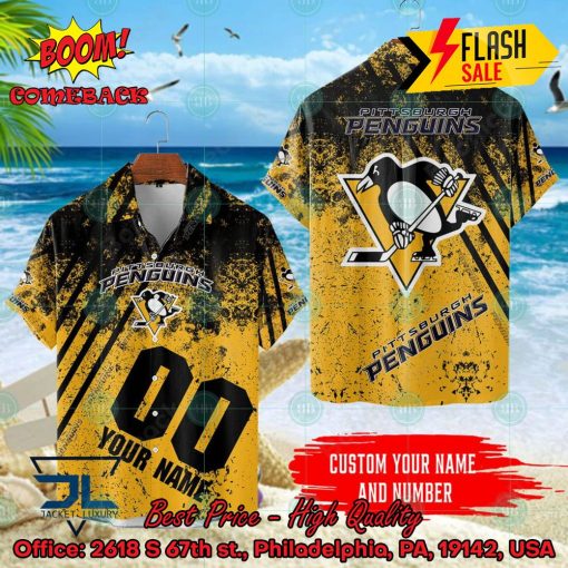 NHL Pittsburgh Penguins Personalized Name And Number Hawaiian Shirt