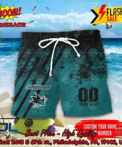 nhl san jose sharks personalized name and number hawaiian shirt 2 qOXZL