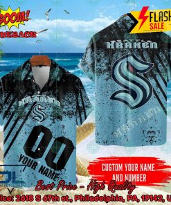 NHL Seattle Kraken Personalized Name And Number Hawaiian Shirt