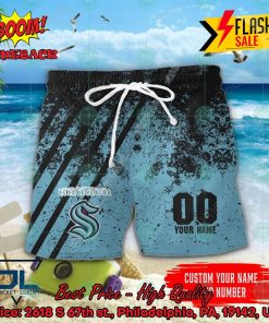 NHL Seattle Kraken Personalized Name And Number Hawaiian Shirt