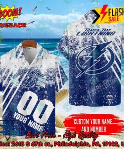 NHL Tampa Bay Lightning Personalized Name And Number Hawaiian Shirt