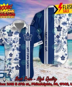NHL Toronto Maple Leafs Floral Personalized Name Hawaiian Shirt