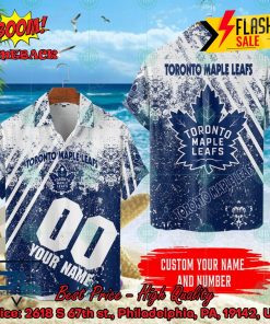 NHL Toronto Maple Leafs Personalized Name And Number Hawaiian Shirt