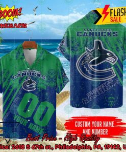 NHL Vancouver Canucks Personalized Name And Number Hawaiian Shirt
