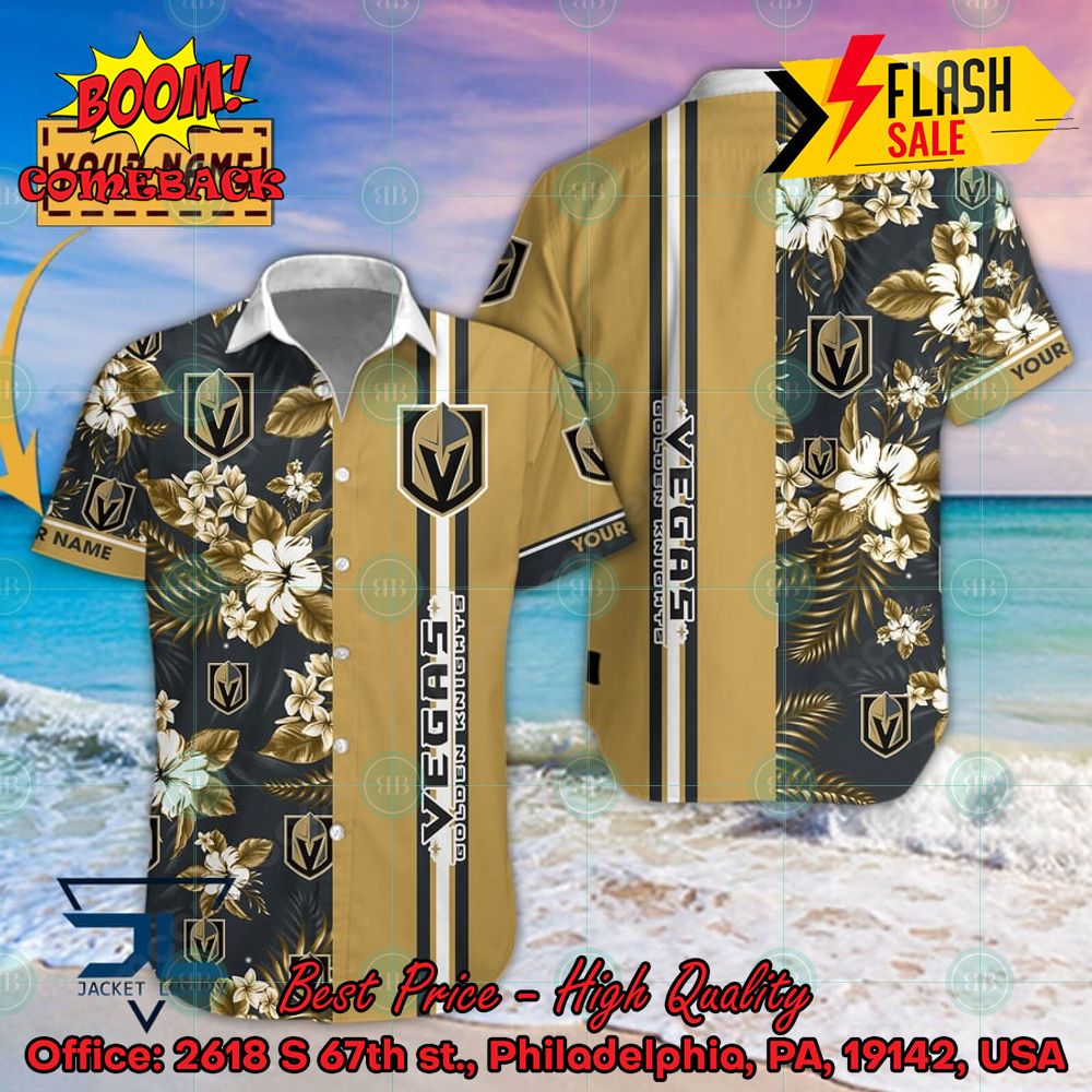 NHL Vancouver Canucks Floral Personalized Name Hawaiian Shirt