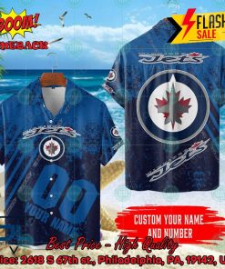 NHL Winnipeg Jets Personalized Name And Number Hawaiian Shirt