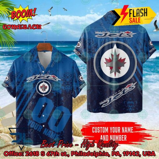 NHL Winnipeg Jets Personalized Name And Number Hawaiian Shirt