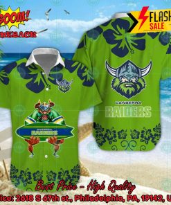 NRL Canberra Raiders Mascot Surfboard Hawaiian Shirt