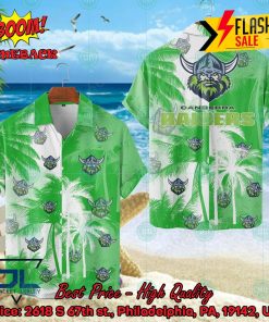 NRL Canberra Raiders Palm Tree Hawaiian Shirt
