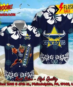 NRL North Queensland Cowboys Mascot Surfboard Hawaiian Shirt