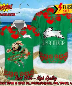NRL South Sydney Rabbitohs Mascot Surfboard Hawaiian Shirt