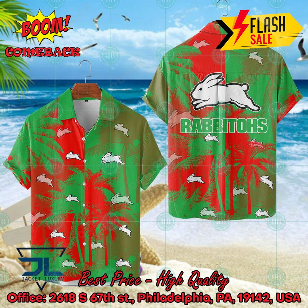 NRL South Sydney Rabbitohs Palm Tree Hawaiian Shirt