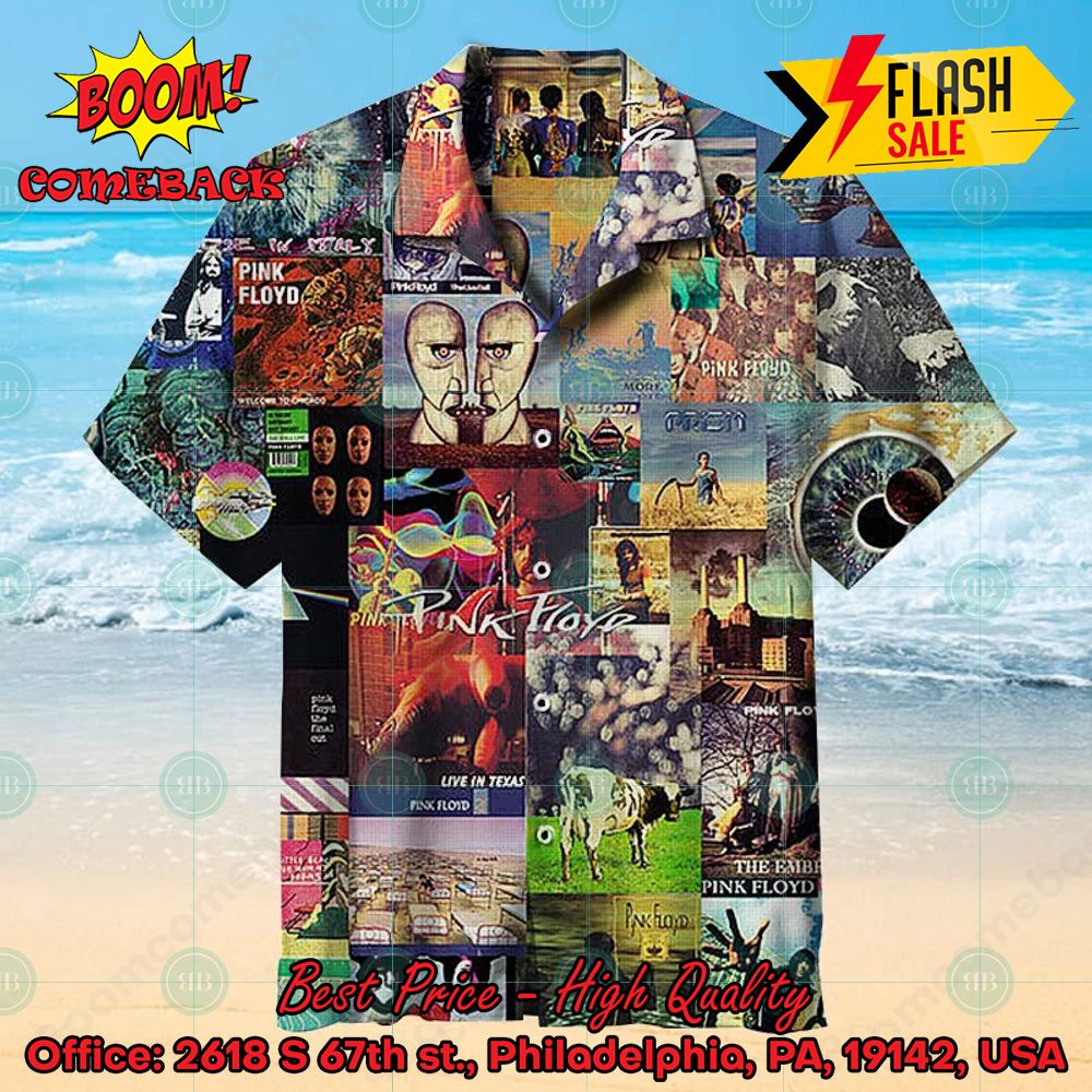 Pink Floyd Rock Band Collage Hawaiian Shirt
