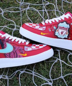 Liverpool FC UEFA Champions League Custom Name Air Force 1 Sneakers