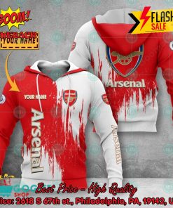 Arsenal FC Painting Personalized Name 3D Hoodie Apparel