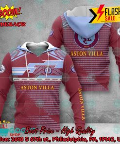Aston Villa FC Big Logo Back 3D Hoodie Apparel