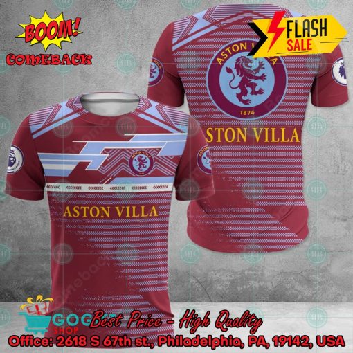 Aston Villa FC Big Logo Back 3D Hoodie Apparel