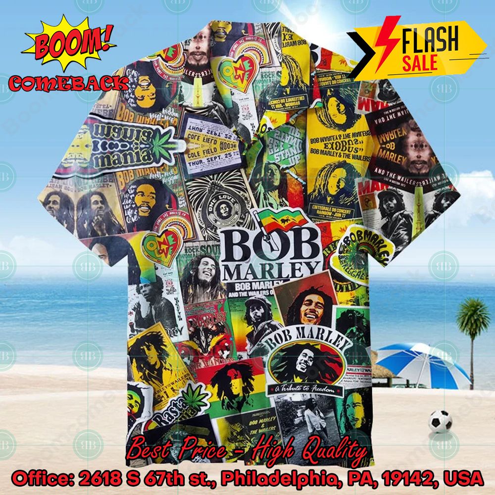 Bob Marley And The Wailers Reggae Band Hawaiian Shirt
