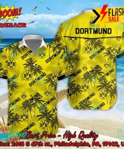 Borussia Dortmund Coconut Tree Tropical Hawaiian Shirt