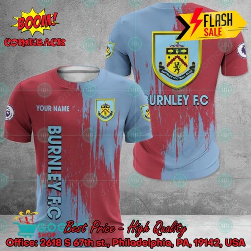 Burnley FC Painting Personalized Name 3D Hoodie Apparel