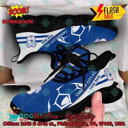 Cardiff City FC Personalized Name Max Soul Sneakers