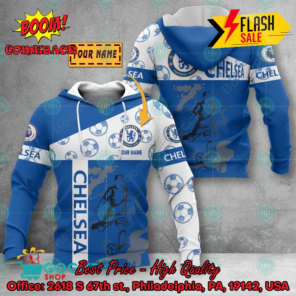 Chelsea FC Shooting Personalized Name 3D Hoodie Apparel
