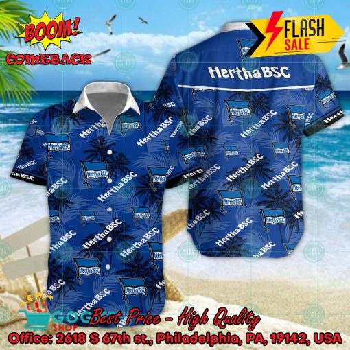 Hertha BSC Coconut Tree Tropical Hawaiian Shirt