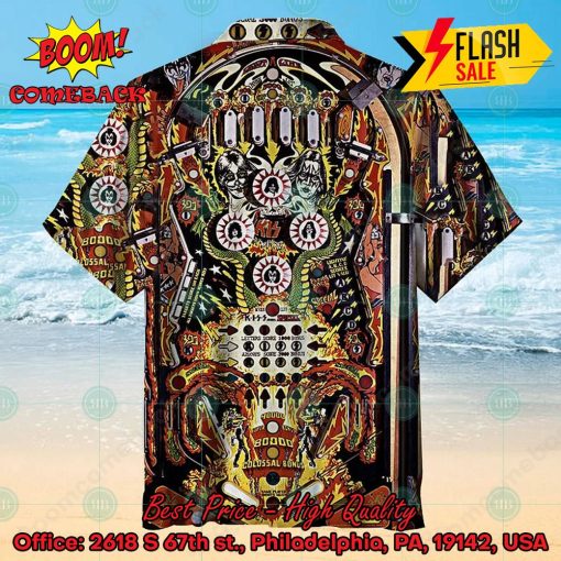 Kiss Rock Band Pinball Table Hawaiian Shirt