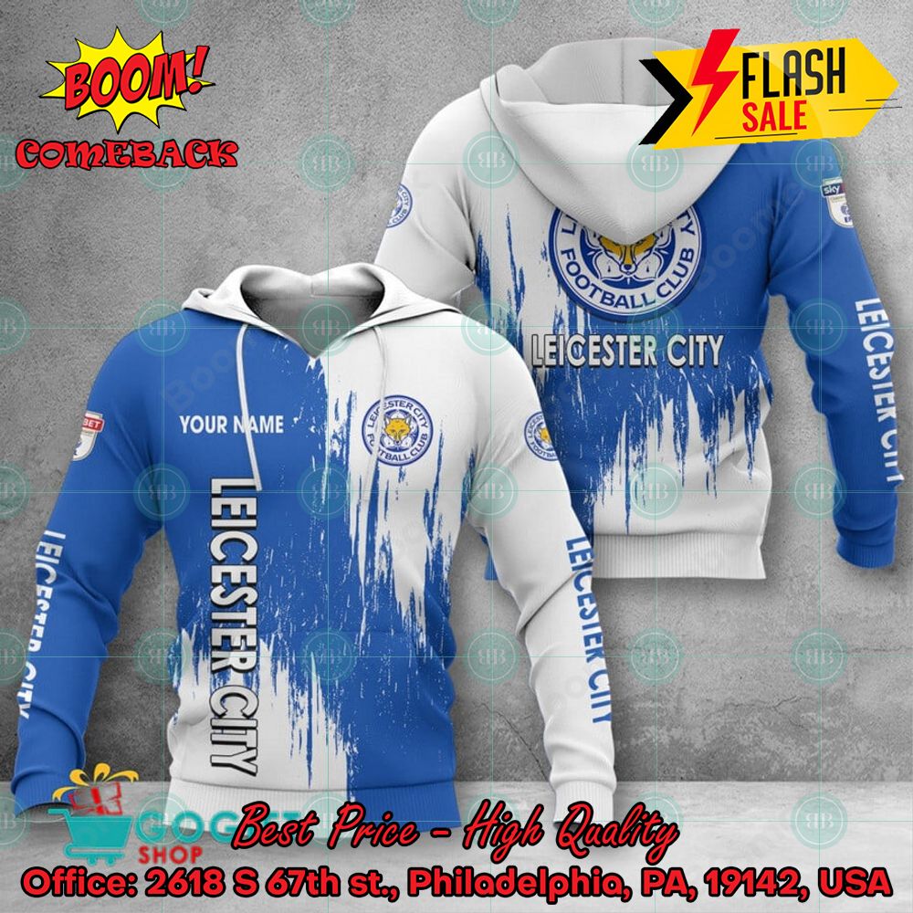 Leicester City FC Painting Personalized Name 3D Hoodie Apparel