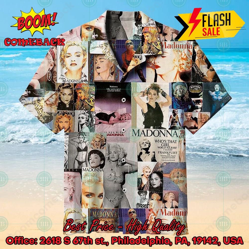 Madonna Songs Collage Hawaiian Shirt