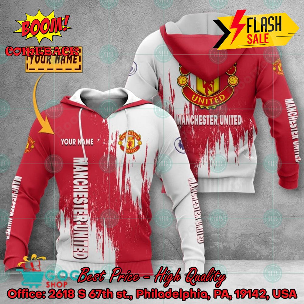 Manchester United FC Painting Personalized Name 3D Hoodie Apparel