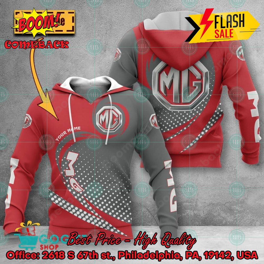 MG Cars Personalized Name 3D Hoodie Apparel