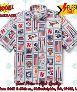 MLB Detroit Tigers Americana Hawaiian Shirt