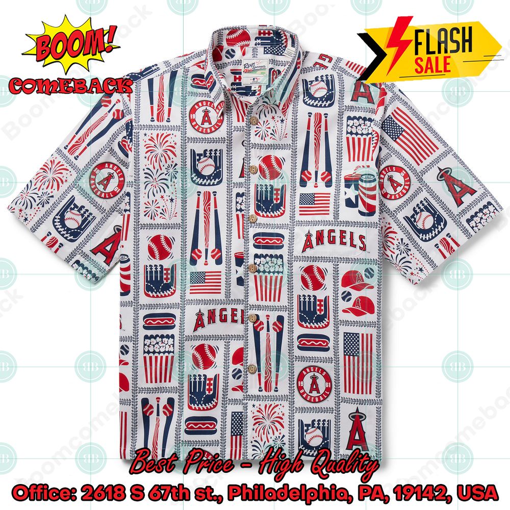 MLB Los Angeles Angels Americana Hawaiian Shirt