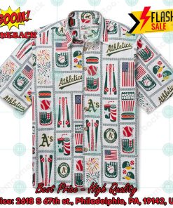MLB Oakland Athletics Americana Hawaiian Shirt