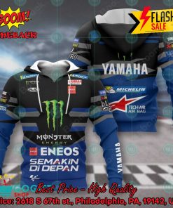 Monster Energy Yamaha MotoGP 2024 3D Hoodie Apparel
