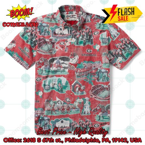 NCAA Georgia Bulldogs Georgia Scenic Hawaiian Shirt