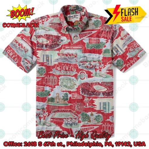 NCAA Ohio State Buckeyes Ohio State Scenic Hawaiian Shirt