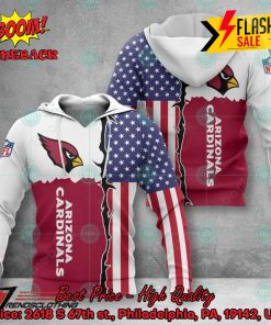 NFL Arizona Cardinals US Flag 3D Hoodie Apparel